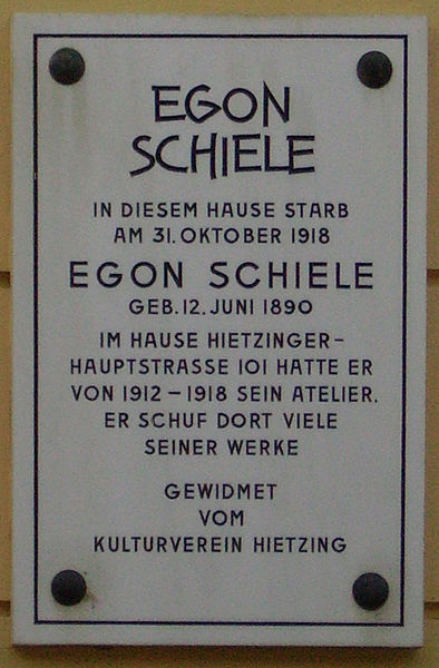 Tafel Egon Schiele (c) Walter Anton