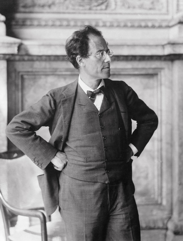 Portrait of Gustav Mahler, 1907 (b/w photo)  van Austrian Photographer (20th century)