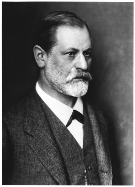 Portrait of Sigmund Freud (1856-1939) c.1900 (b/w photo)  van Austrian Photographer (20th century)