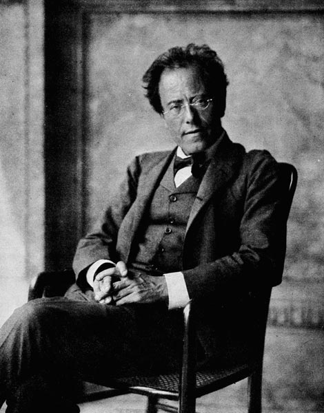Portrait of Gustav Mahler, 1907 (b/w photo)  van Austrian Photographer (20th century)