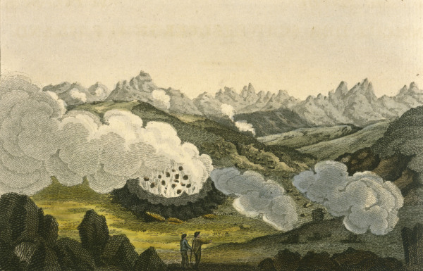 Sulphur mountain on Iceland, Bertuch 1813 van Bertuch
