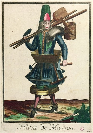 The Mason''s Costume van Bonnart (Family of Engravers)