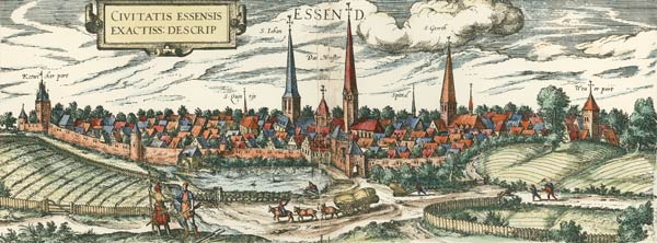 Essen, View 1581 , Braun a. Hogenberg van Braun u. Hogenberg