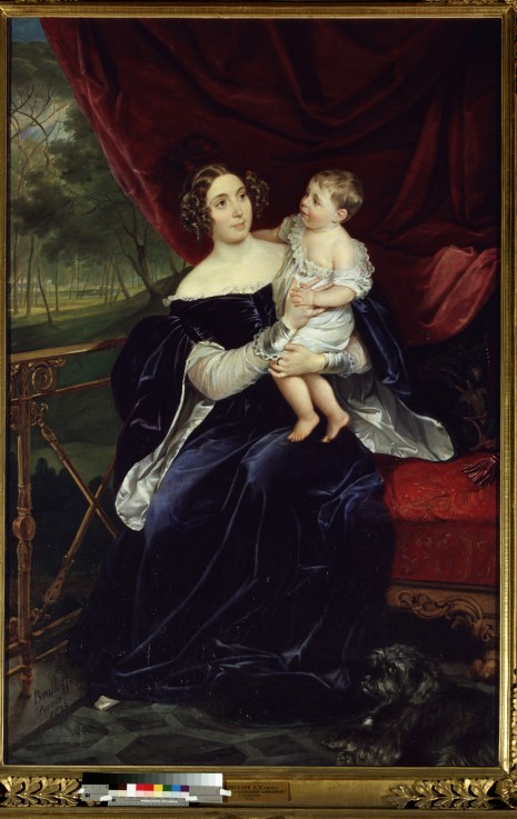 Portrait of Countess Olga Orlova-Davydova with her daughter Natalia van Brüllow