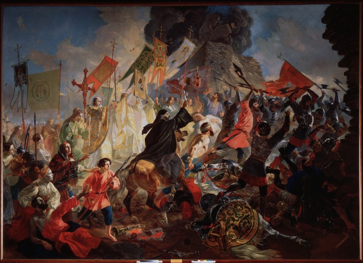 The Siege of Pskov by Stephen Báthory in 1581 van Brüllow
