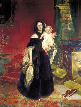 Maria Arkadyevna (Stolypina) Beck (1819-1889) with her Daughter