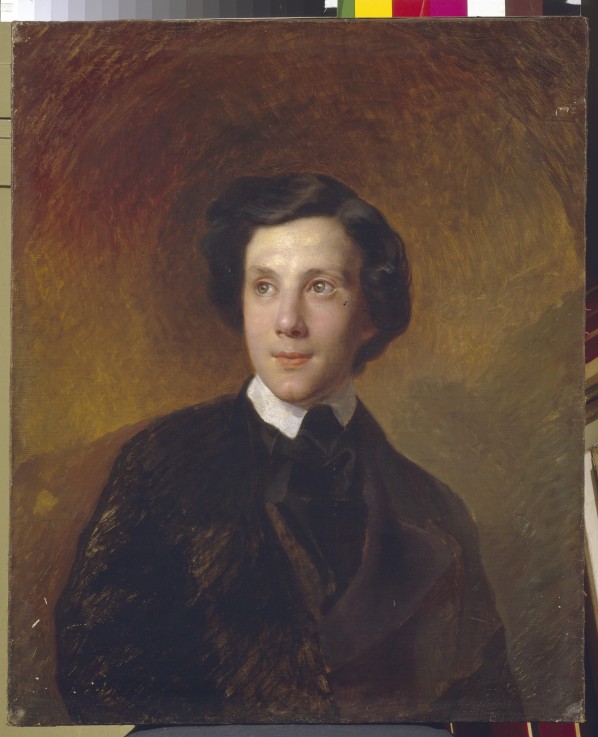 Portrait of Alexander Ageevich Abaza (1821–1895) van Brüllow