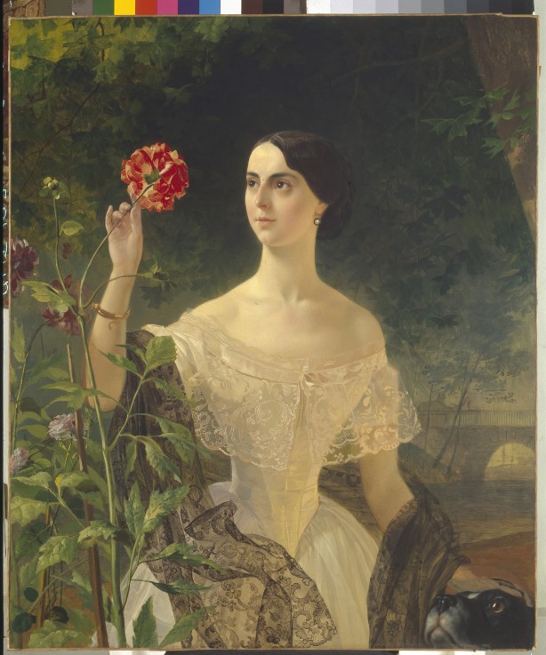 Portrait of Countess Sophia Bobrinskaya, née Samoylova (1797-1866) van Brüllow