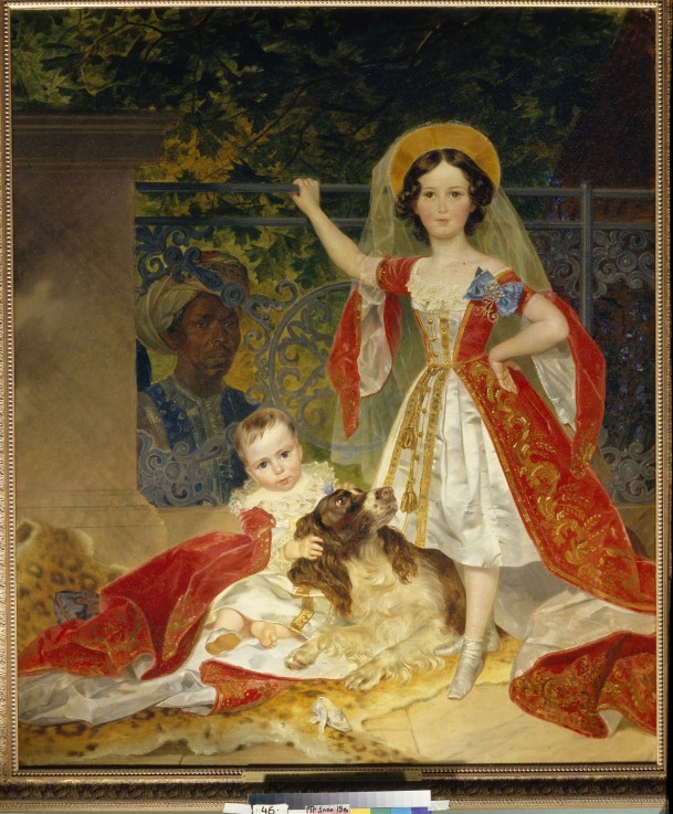 Portrait of Children of Prince Volkonsky van Brüllow