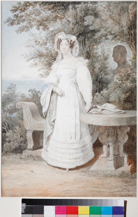 Portrait of María Isabella of Spain (1789-1848), Queen of the Two Sicilies van Brüllow