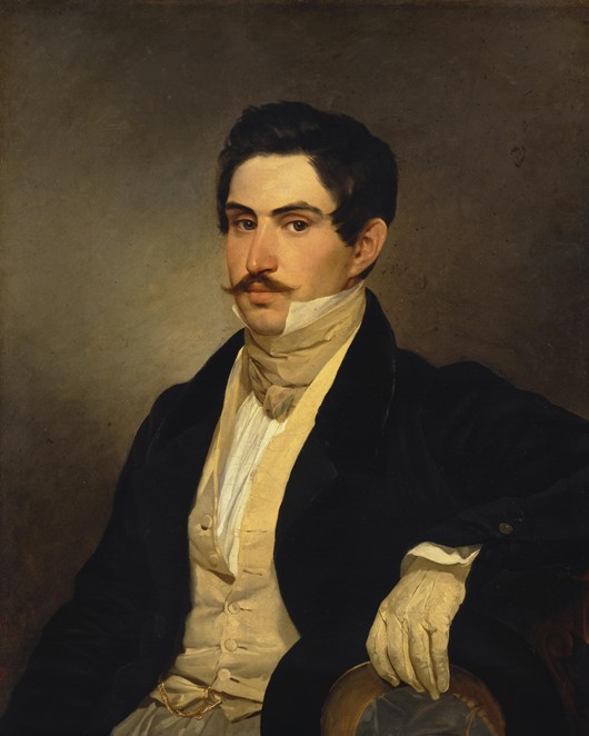 Portrait of Nikolay Alexeevich Okhotnikov van Brüllow