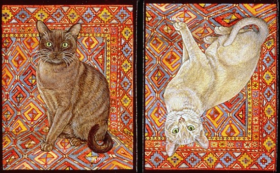 Burmese Carpet-Patch, 1997 (acrylic on panel)  van Ditz 