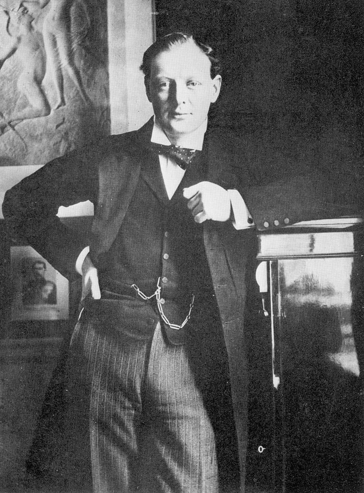 Winston Spencer Churchill in 1904 van English Photographer