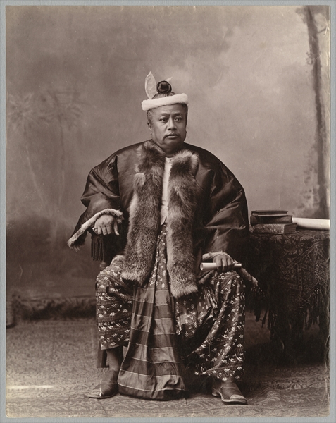 Burmese magistrate, late 19th century (albumen print) (b/w photo)  van English Photographer