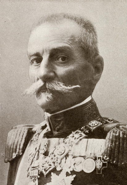 King Peter I of Serbia, from ''The Year 1912'', published London, 1913 (b/w photo)  van English Photographer