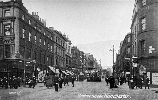 Market Street, Manchester, c.1910 van English Photographer