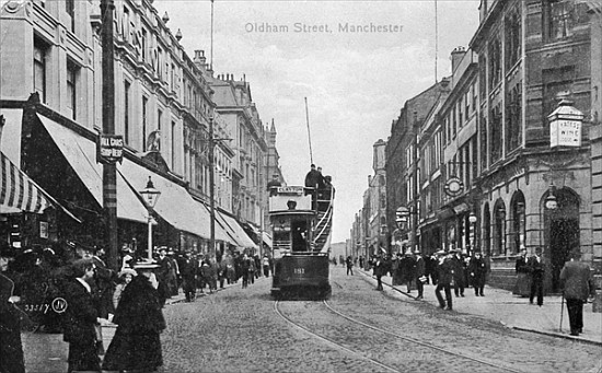 Oldham Street, Manchester, c.1910 van English Photographer