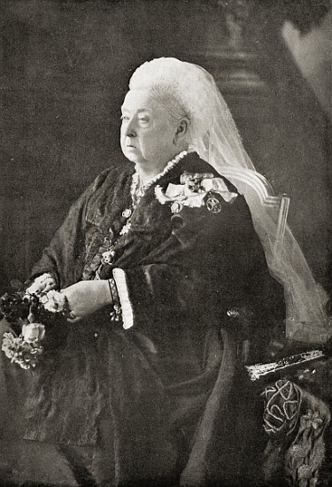 Queen Victoria (1819-1901) c.1899 (black and white photograph) van English Photographer