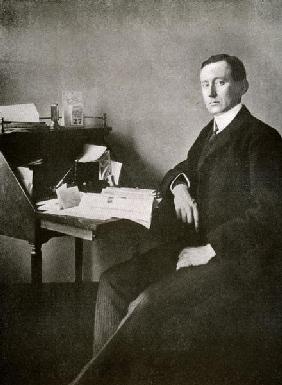 Guglielmo Marconi, from ''The Year 1912'', published London, 1913 (b/w photo) 