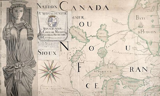 Map of Nouvelle-France (Canada) 1699 (see also 159120) van Fonville
