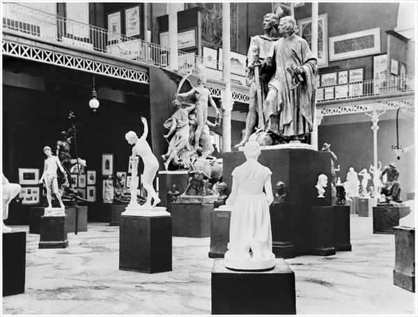 Belgian Fine Arts at the Universal Exhibition, Paris, 1889, (b/w photo)  van French Photographer