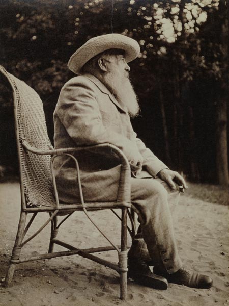 Claude Monet (1840-1926) (b/w photo)  van French Photographer