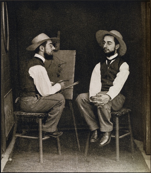 Double portrait of Toulouse-Lautrec, from ''Toulouse-Lautrec'' by Gerstle Mack, published 1938 (b/w  van French Photographer