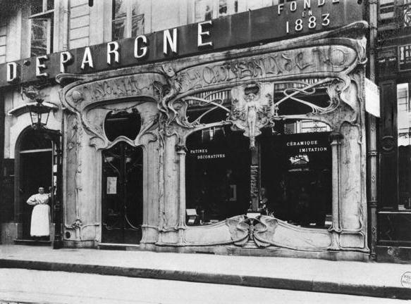 Shop window, Paris, 1904 (b/w photo)  van French Photographer