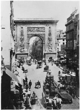 Porte Saint-Denis, Paris, c.1880 (b/w photo) 