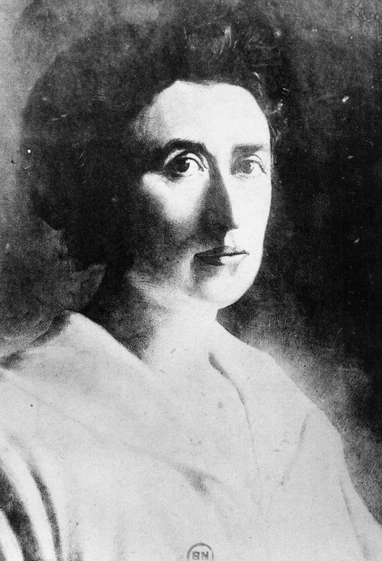 Rosa Luxemburg (1871-1919) (oil on canvas) (b/w photo)  van German Photographer