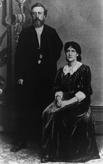Wilhelm Liebknecht and Eleanor Aveling in America van German Photographer