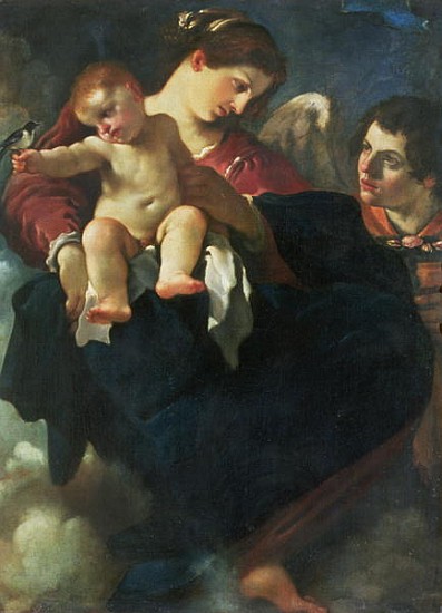 Madonna and Child with a Swallow (Madonna della Rondinella) van Guercino (Giovanni Francesco Barbieri)