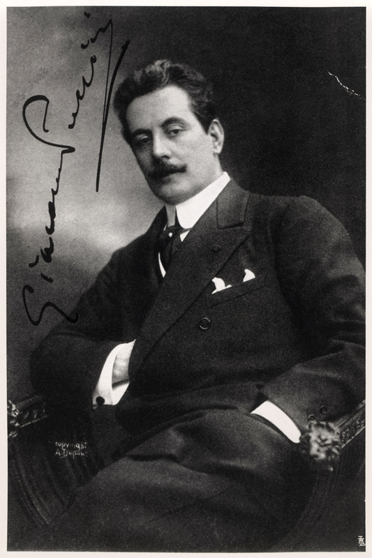 Giacomo Puccini (1858-1924) (b/w photo)  van Italian Photographer