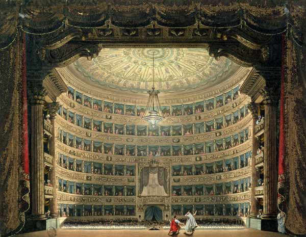 La Scala, Milan, during a performance van Italian School