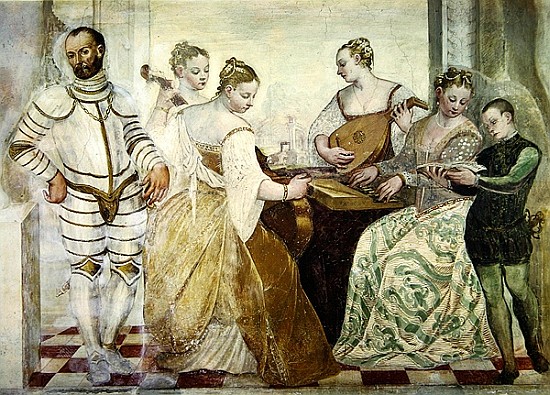 The Concert, 1570 (detail) van Italian School