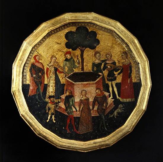The Court of Love, c. 1380 van Italian School