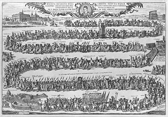 The Procession of Pope Innocent XII from the Vatican on his formally taking possession of St John van Italian School