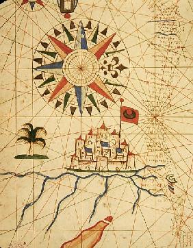 Egypt, the River Nile and Cairo, from a nautical atlas, 1646(detail from 330936)