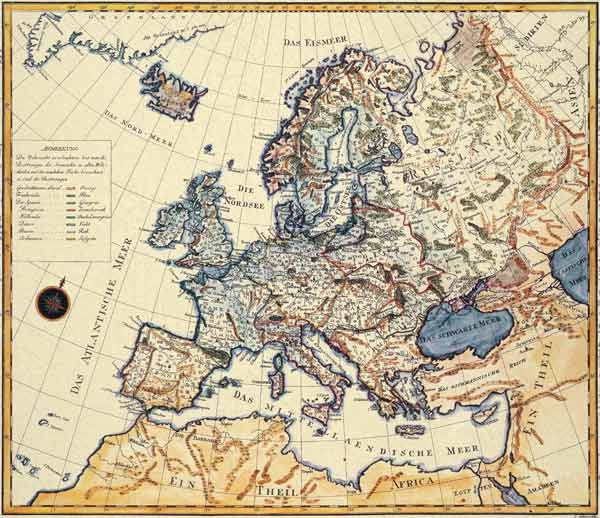 New map of Europe van Jakob