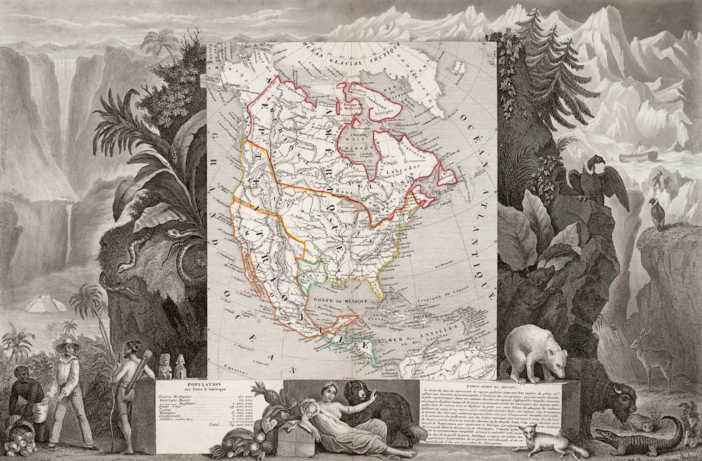 North America , Map 1856. van Laguillermie