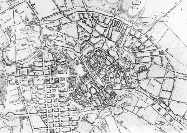 Berlin, town map 1832 van Magenhöfer