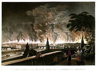 Fire in Moscow, September 1812. ; engraved by Gibele, 1816 van Notoff