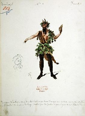 Costume design for a faun, for the opera ''Tannhauser'',