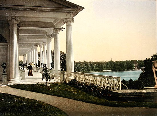 Vintage postcard of the Terrace at Tsarskoye Selo, 1890s van Russian Photographer