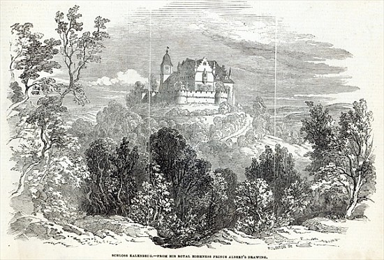 Schloss Kalenberg; engraved by W.J. Linton, from ''The Illustrated London News'', 16th August 1845 van Saxe-Coburg