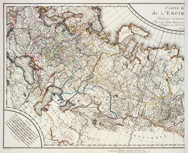 Map of Russia , Tardieu 1812