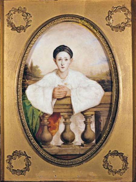 Portrait of Gaspard Deburau (1796-1846) as Pierrot van A. Trouve