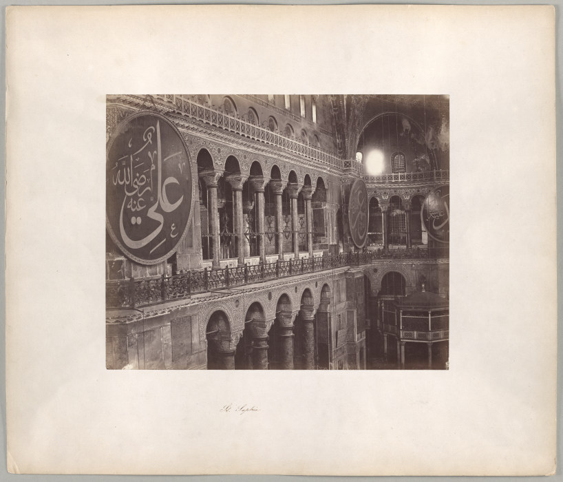 Constantinople: Interior of the Hagia Sophia van Abdullah Frères