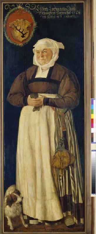 Bildnis der Elsbeth Hochmann, Gemahlin des Jacob Schwytzer van Abel Stimmer
