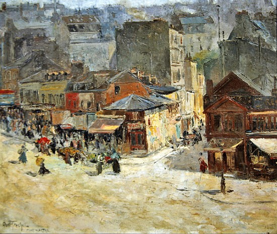 Street scene in Montmartre van Abel-Truchet